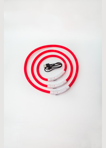 LED нашийник світлодіодний для котів з USB зарядкою 3550 см Червоний No Brand - (323232427)