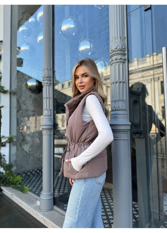 Осенняя жилетка женская на кнопках с кулиской (Замеры в описании) Vione (368708867)
