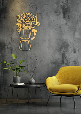 Настенный Декор в комнату, интерьерная картина из дерева "Арома кофе", декоративное панно 35х20 см Woodyard (292013853)