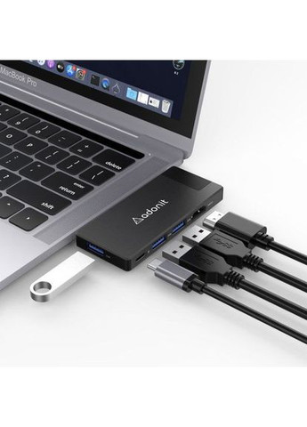 Хаб Nest 5-в-1 черный (3182-17-07-A) Adonit (352506735)