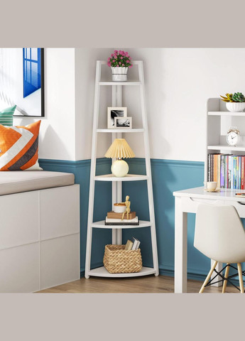 Стелаж кутовий для ванної з дерева Бореаль зефір (ВУГ-002720) No Brand (328091925)