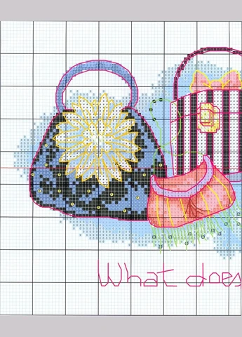 Набор для вышивания по нанесённой на канву схеме "Always be short of a bag". AIDA 14CT printed, 48*21 см Joy Sunday (313613408)