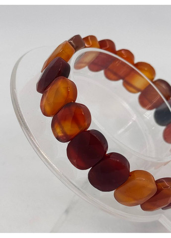 Браслет з сердоліку 15*10 мм 18 см Помаранчевий No Brand (368561657)
