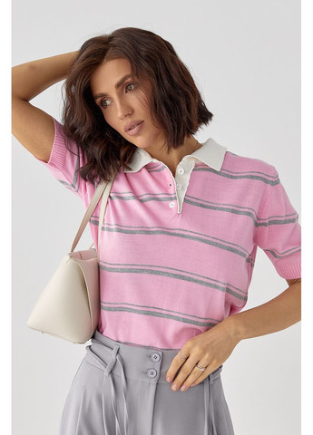 В'язане поло в смужку Lurex Футболка - (370393324)