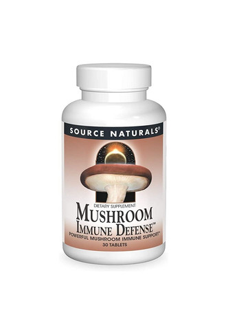 Натуральная добавка Mushroom Immune Defense, 30 таблеток Source Naturals (293419961)