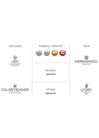 Мужская термофутболка с длинным рукавом Ergowool,, Iron/Black Accapi (334671604)