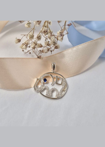 Серебряная подвеска подвес кулон Слон в Белых камнях серебро 925 пробы 3835 4.17г No Brand (306741361)