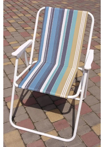 Крісло стілець складаний для походів риболовлі туризму кемпінгу відпочинку на природі 52х48х76 см (476899-Prob) Синьо-бежеве Unbranded (292324324)