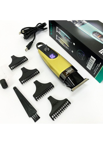 Машинка для стрижки волосся V-975 тример для бороди та вусів. Колір: золотий VGR (364664557)