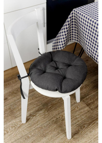 Круглая подушка на стул LEON 40 см Черный Прованс (372806194)