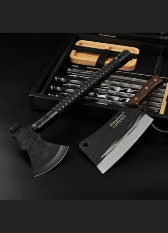 Шашличний набір—стіл "Grills G17" Чорний | Набір для справжнього відпочинку Handmade G017 (347645093)