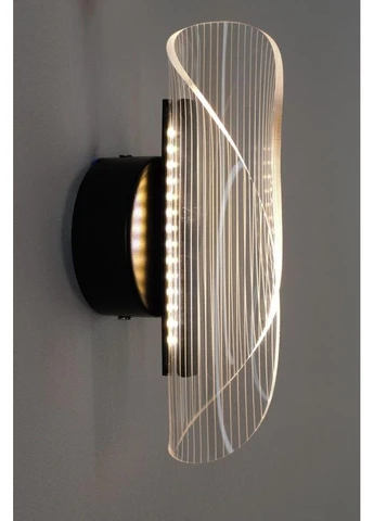Світильник світлодіодний настінний, бра LUMIERA 10W I-ON/OFF BLACK/CLEAR 220V IP20 Luminaria (397829728)