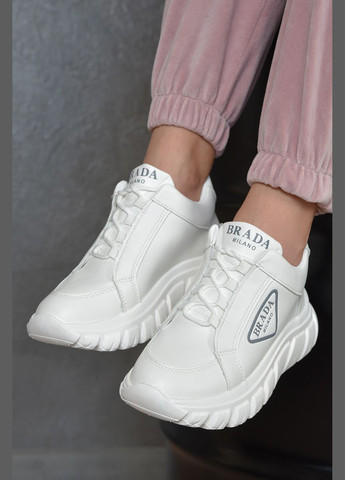 Белые демисезонные кроссовки женские белого цвета Let's Shop