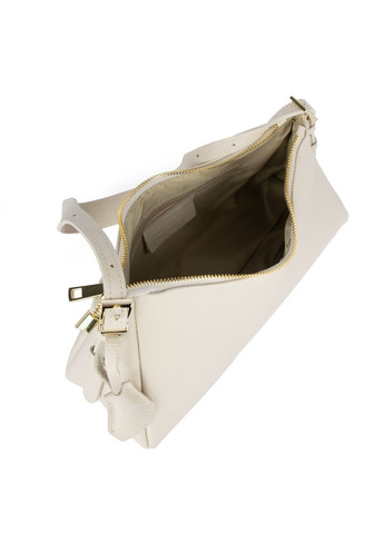 Жіноча шкіряна сумка-багет 03988 бежева Virginia Conti (335076741)