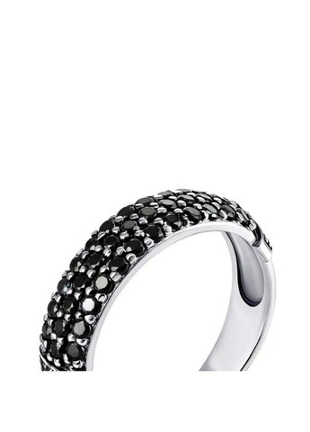 Серебряное кольцо с черными фианитами 15.5р UMAX (291018309)