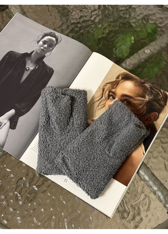 Жіночі рукавиці-митенки Teddy, рукавички без пальців сірі No Brand (365811818)