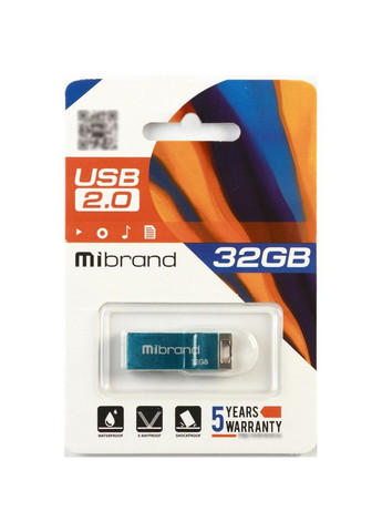 USB флеш накопичувач (MI2.0/CH32U6LU) Mibrand 32gb сhameleon light blue usb 2.0 (268147572)