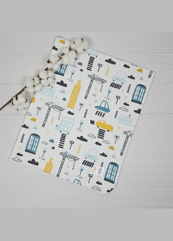 Набор пеленок с муслином a.l.babybox Машины в городе голубой No Brand (323137743)