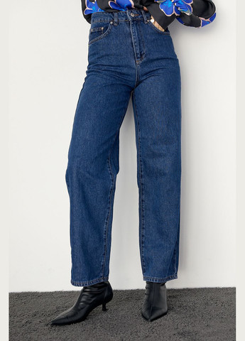 Жіночі джинси палаццо з високою посадкою 0636 Lurex - (292252889)