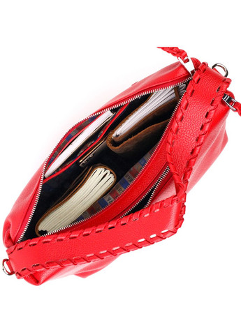 Вмістка жіноча сумка шкіряна червоний 20849 Karya (329195588)