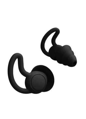 М'які багаторазові беруші з силікону з 3 шарами захисту Шумопоглинаючі затички для сну і плавання Чорні No Brand (362412772)