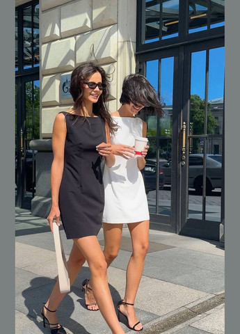 Белое повседневное нежное белое платье без рукава на лето No Brand однотонное