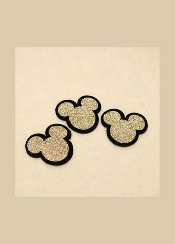 Нашивка из глитера "Mickey" золотого цвета (1494) No Brand (335810895)