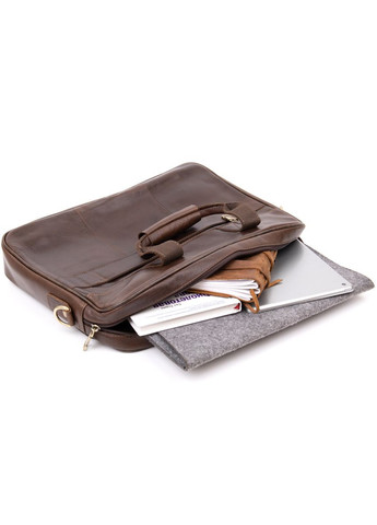 Сумка для ноутбука Vintage ділова з кишенями для документів коричнева (sku_20391) No Brand (328922505)