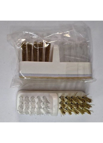 Двойная щетка для чистки фрез на липкой основе Латунь и пластик Инструмент для маникюра и педикюра YRE (351361304)