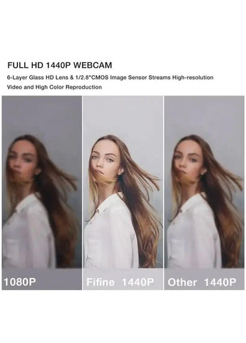 Вебкамера K420 + штатив тренога | встроенный микрофон 2K 1440P Fifine (354224341)