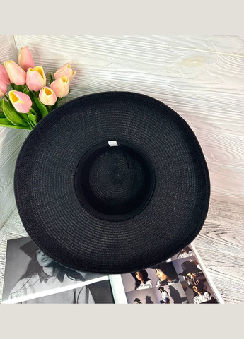 Шикарний солом'яний капелюх жіночий сонцезахисний в стилі Одрі Хепберн (55-58) No Brand (358204263)