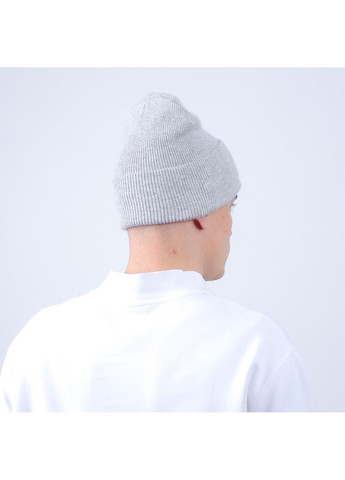 Шапка біні чоловіча вовна сіра РОНІН 873-575 LuckyLOOK 873-575М (362623940)