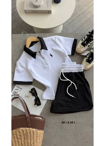 Костюм спортивного типу у стилі поло. Футболка та шорти. No Brand (401924420)