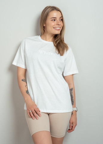 Біла літня футболка жіноча пряма 343051 Power