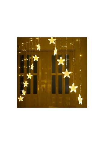 Гірлянда Штора зірки 136 LED теплий білий, 3 м, від мережі (5900779880030) Chomik (391019916)