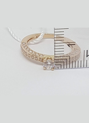 Золоте кільце з фіанітами. 111712 Родинні коштовності (325822108)