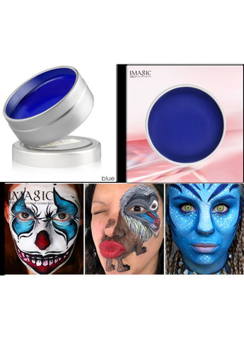 Масляная краска синяя для бодиарта 12 мл Imagic (302242788)