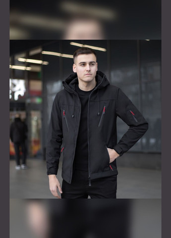 Черная демисезонная демисезонная непромокаемая мужская куртка No Brand