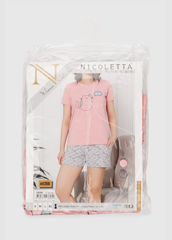 Персиковая всесезон пижама Nicoletta