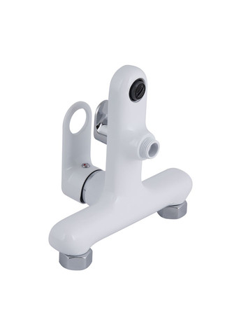 Смеситель для ванны Jay (c душевым гарнитуром) Chrome/White Qtap QTJAY259CRW45553 (346492547)