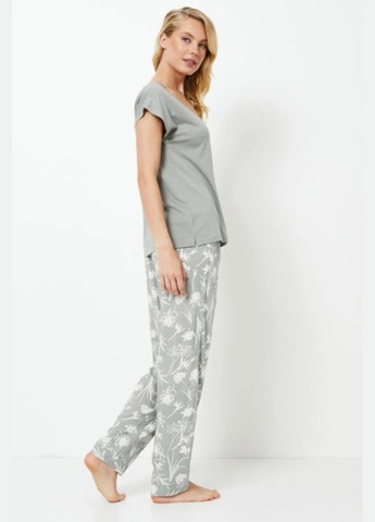 Сіра всесезон піжама футболка + штани Aruelle