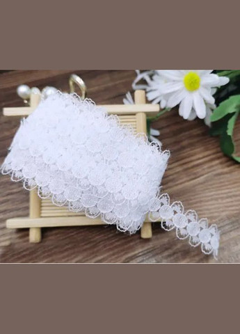 Мереживо синтетичне Сюзанна, 1,3 см, біле No Brand (340484832)