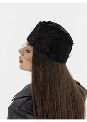 Пилотка из меха Каракуль с вуалью D.Hats (366289027)