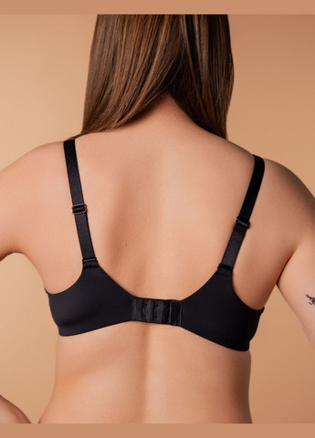 Чёрный бюстгальтер цветной комфорт pro slz24201422 черный Brabrabra с косточками