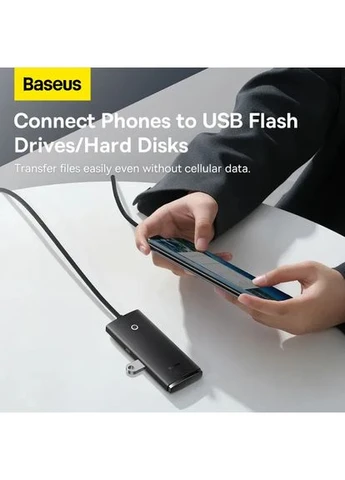 USB-хаб Lite Series 1 м Black (WKQX030401) Baseus (377889668)