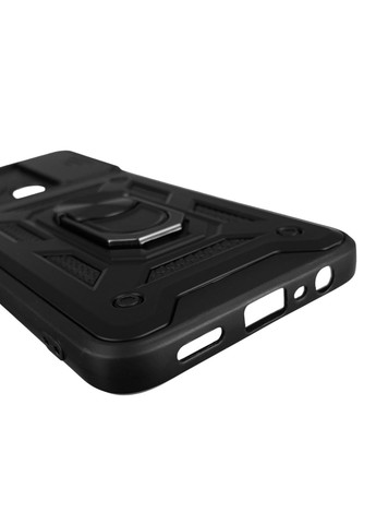 Чохол для A15 броньований з кільцем зі шторкою на камеру на оппо а15 чорний rg1 Oppo (366020353)