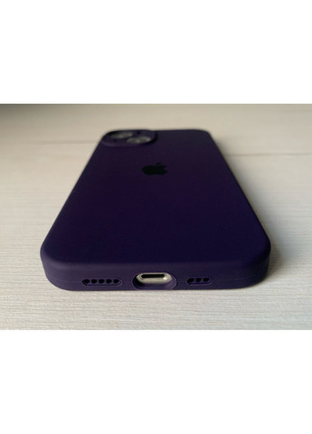 Чехол на айфон 13 Silicone case на 13 full camera с микрофиброй силиконовый бампер Dark Purple / No Brand (369136933)