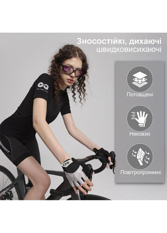 Рукавички без пальців велорукавички рукавиці GDragon Sport для велоспорту велосипедистів спортивні Сині 66_13_M_4 Golovejoy (362954853)