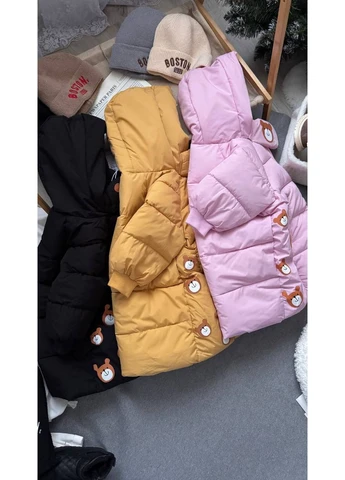 Комбінована зимня пальто зимове дитяче bear чорний 10639 No Brand