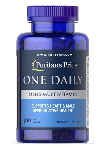 Мультивитамины для мужчин Puritan's Pride One Daily Men's Multivitamin 100 Caplets Puritans Pride (292555752)